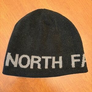 The North Face Black and Gray Reversible Knit Beanie